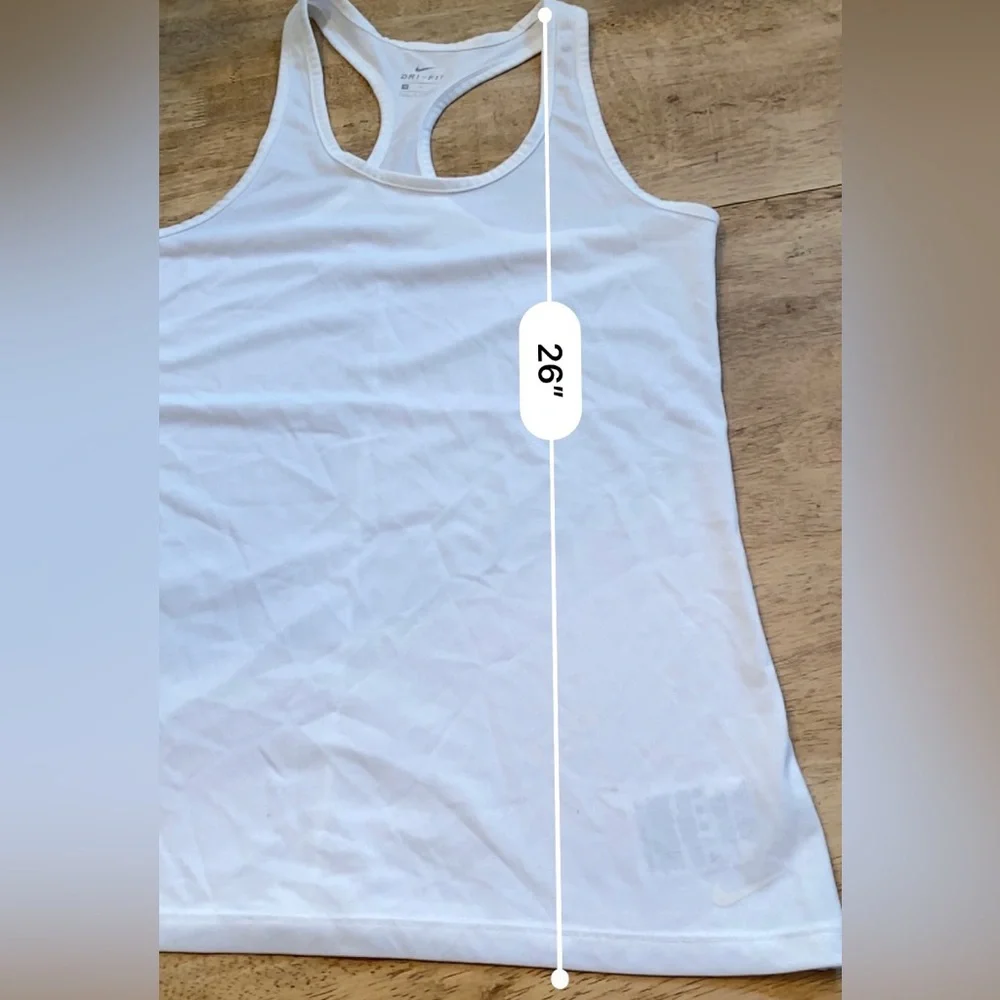 Nike Dri Fit Women’s Medium White Racer‎ Back Athletic Tank